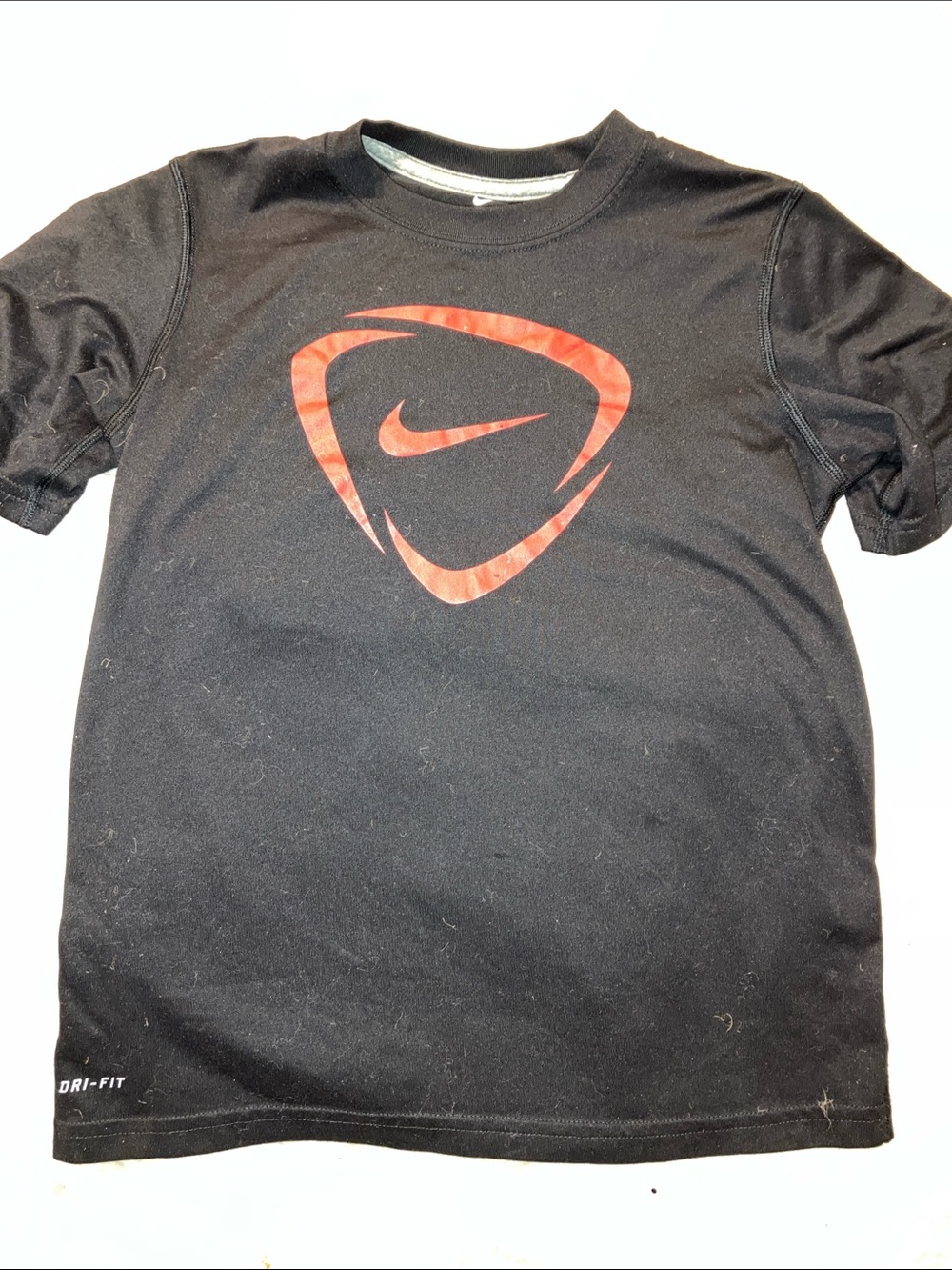 Nike Black Short Sleeve Tee with Red Shield Logo